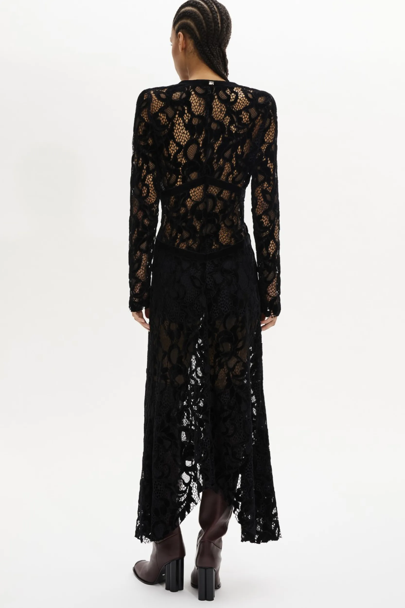 Online Asymmetric Lace Maxi Dress Women Long Dresses