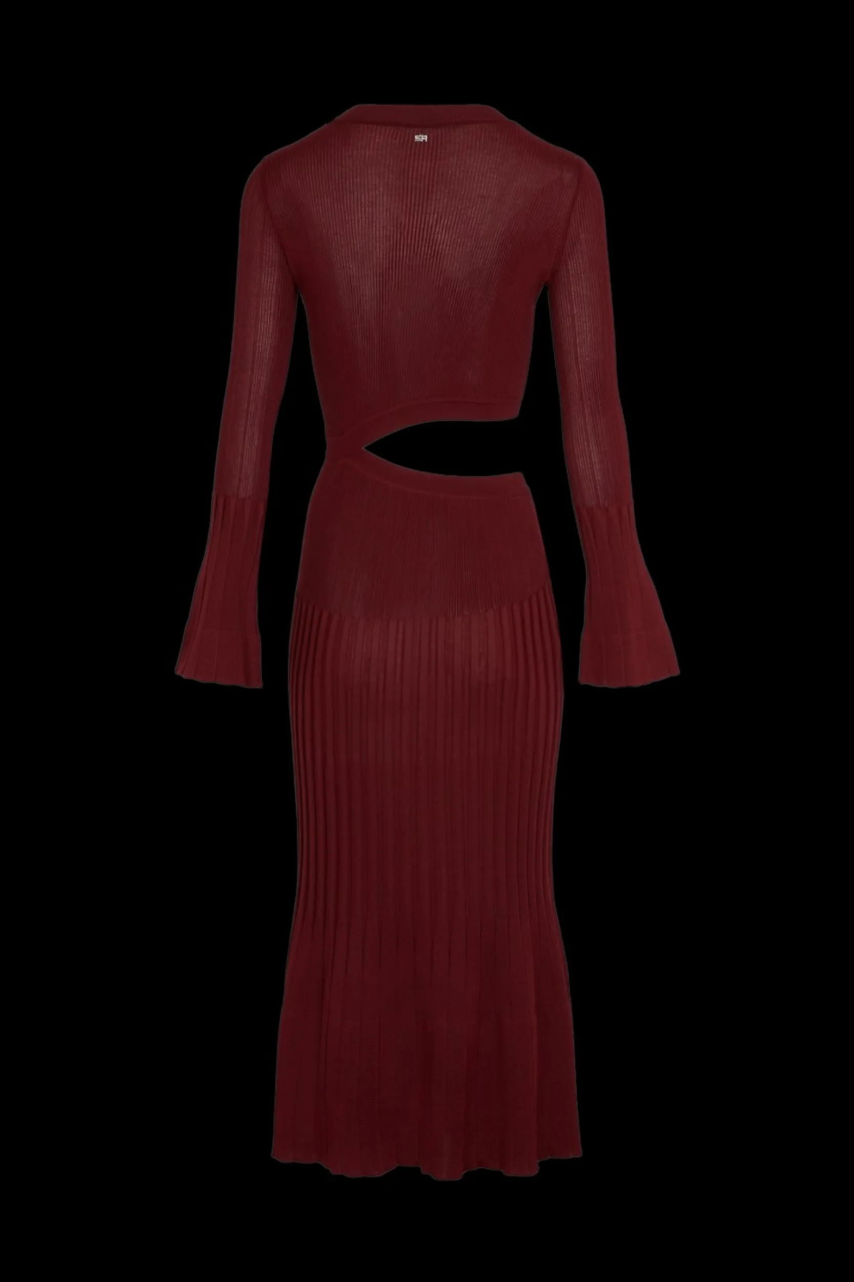 New Bell Sleeve Crew-Neck Dress Women Long Dresses