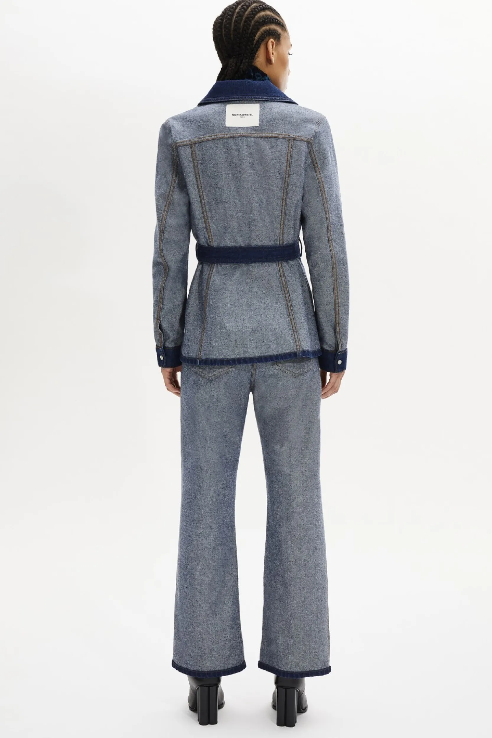 Clearance Belted Denim Jacket Women Jackets
