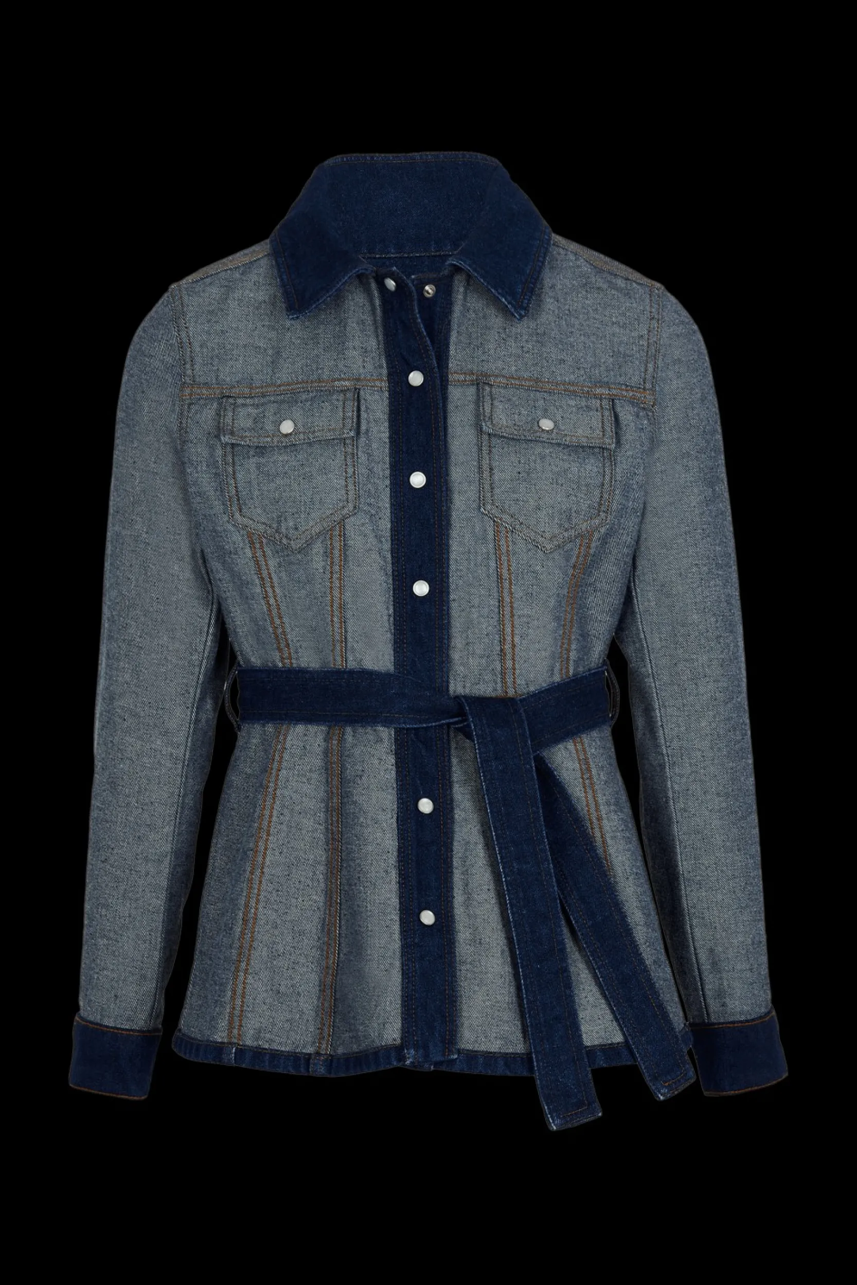 Clearance Belted Denim Jacket Women Jackets