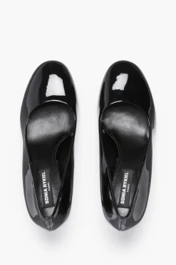 Online Black Patent Leather Pumps With Rhinestone Heels Women Accessories