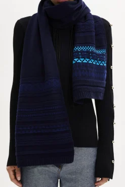 Outlet Fair Isle Long Scarf Women Accessories