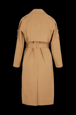 Gabardine Belted Trench Coat Women Coats