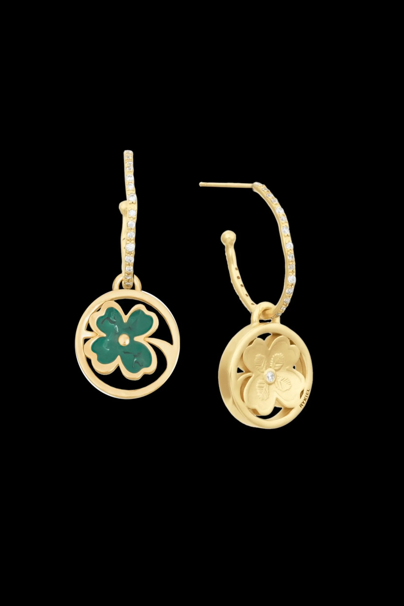 Best Golden Medals Lucky Clover Earrings Women Accessories