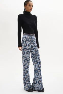 Clearance High-Waisted Flared Trousers Women Trousers And Denim