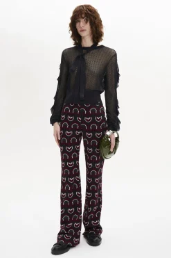 Clearance Jersey Pattern Trousers Women Trousers And Denim