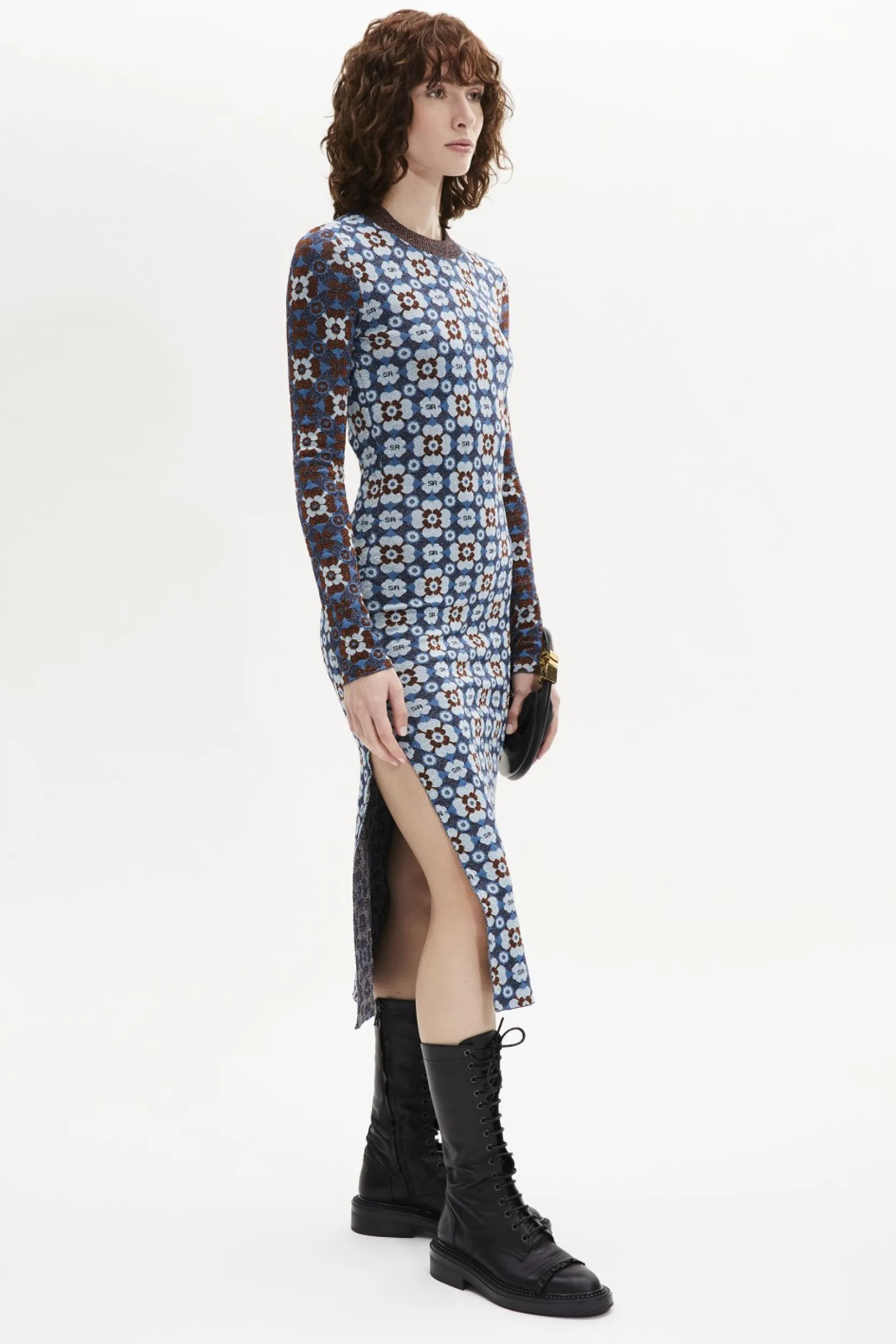 Hot Long-Sleeved Crew-Neck Dress Women Long Dresses