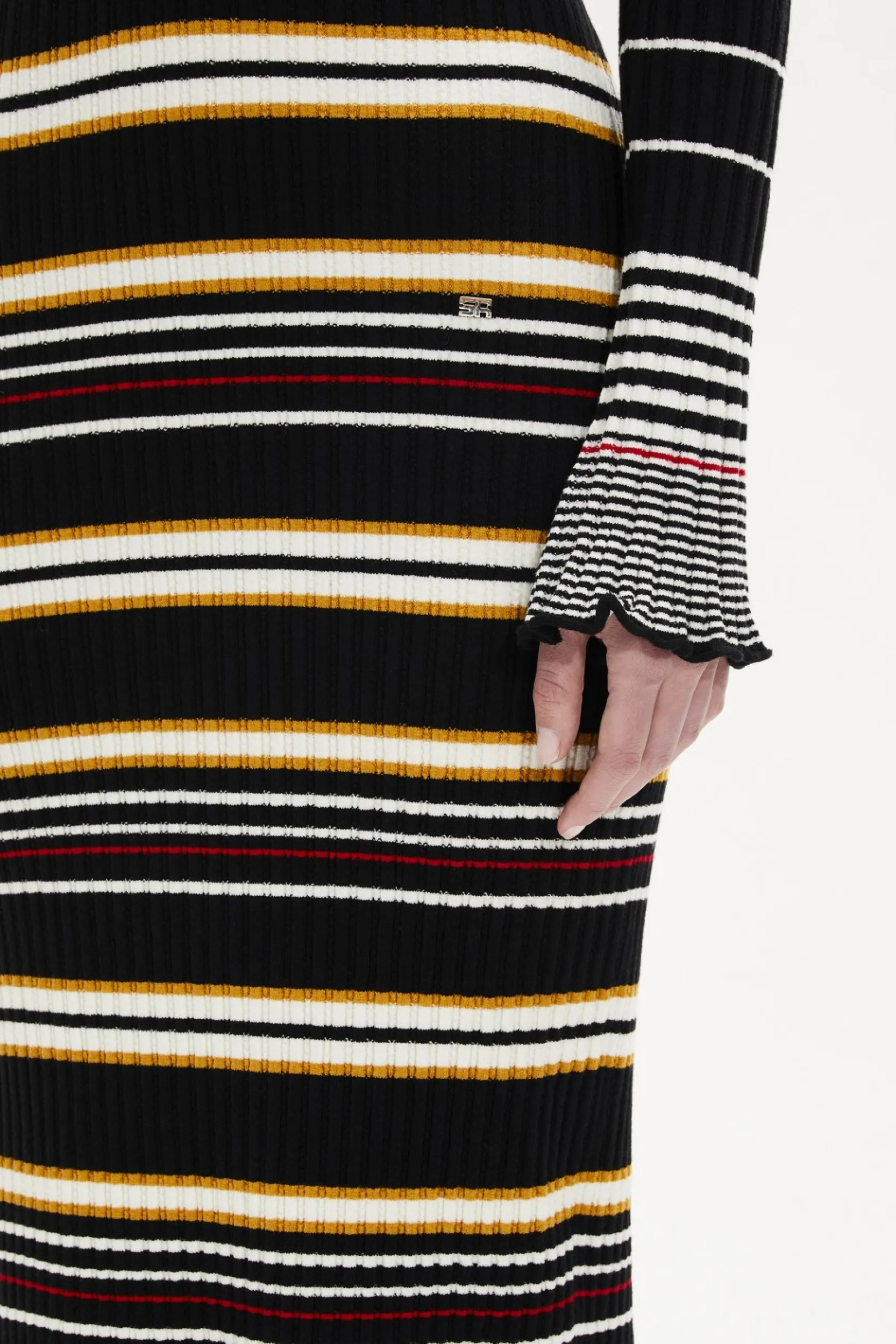 Outlet Long-Sleeved Polo-Collar Dress Women Long Dresses