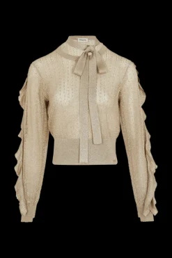 Hot Long-Sleeved Pussybow Blouse Women Sweaters