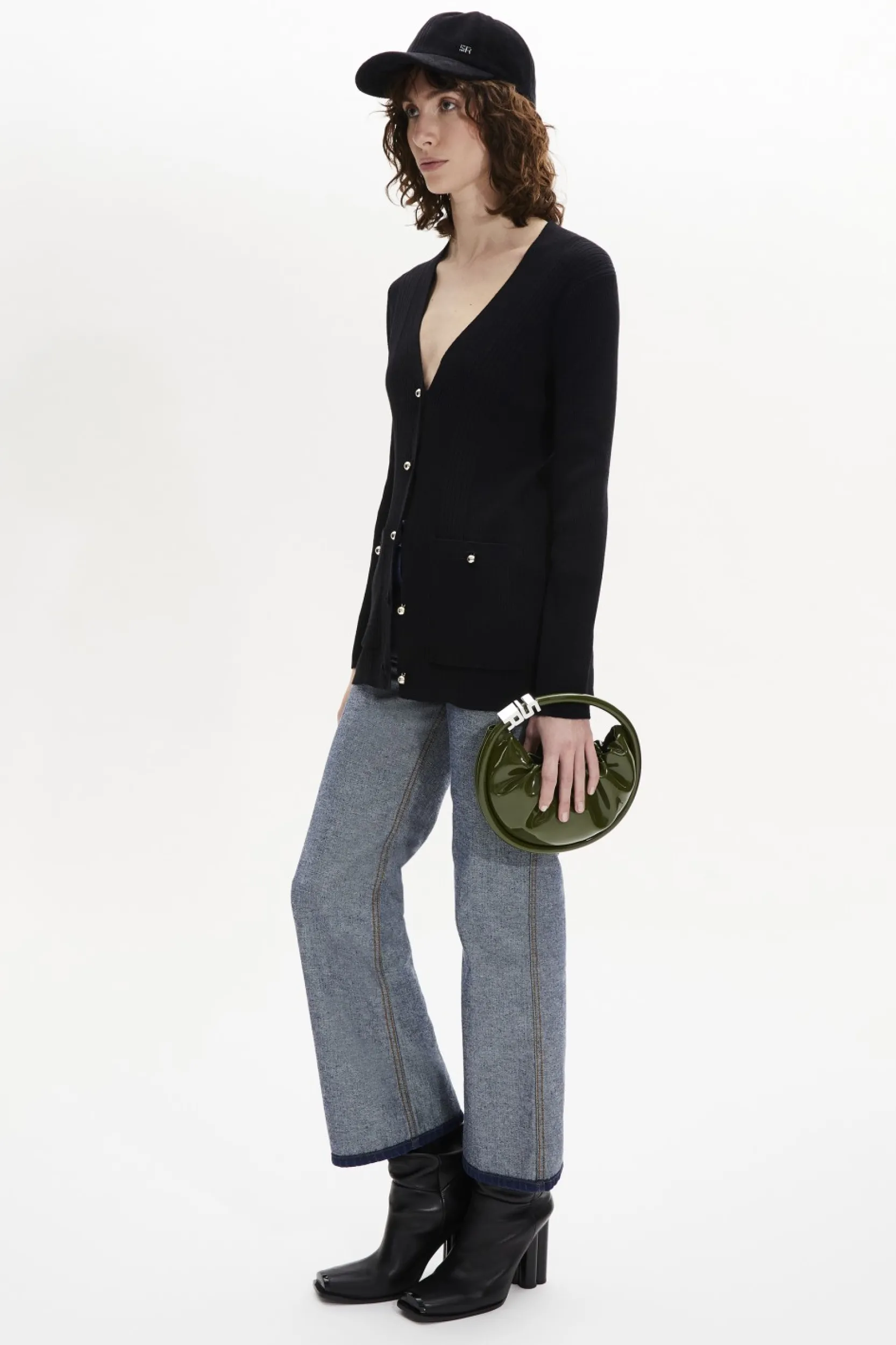 Sale Long-Sleeved V-Neck Cardigan Women Cardigans
