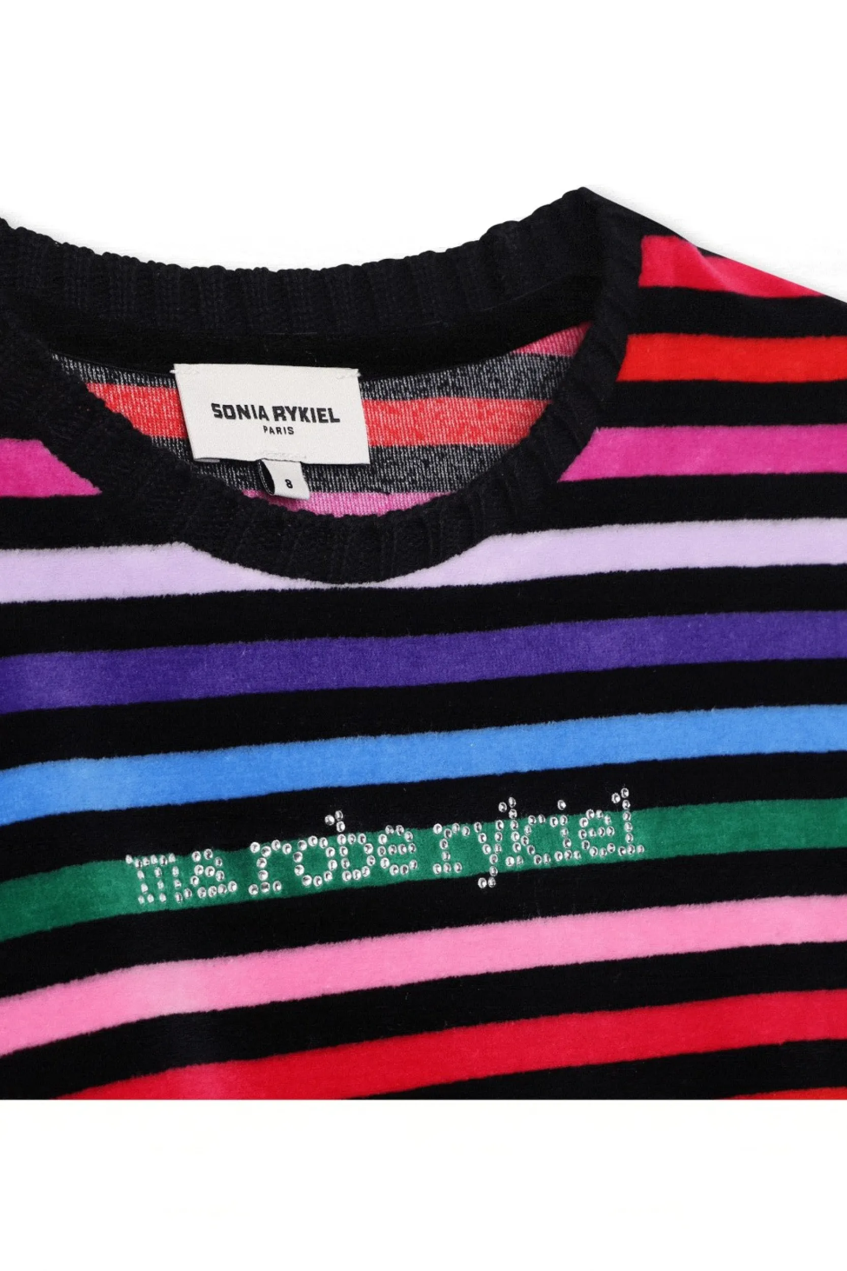 Outlet Multicolor Striped Velvet Dress Children Dresses