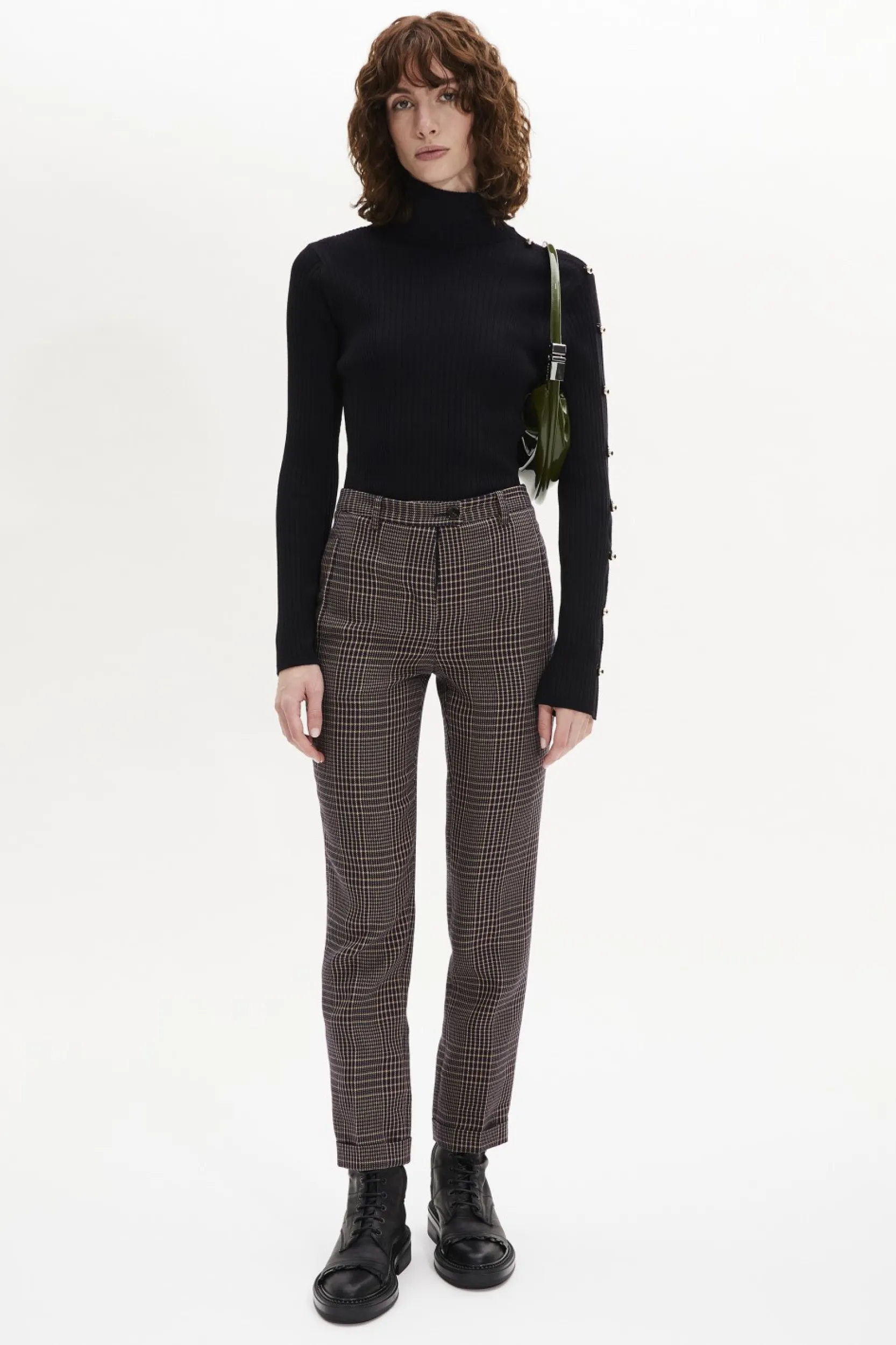 Online Prince Of Wales Check Cigarette Trousers Check Women Trousers And Denim