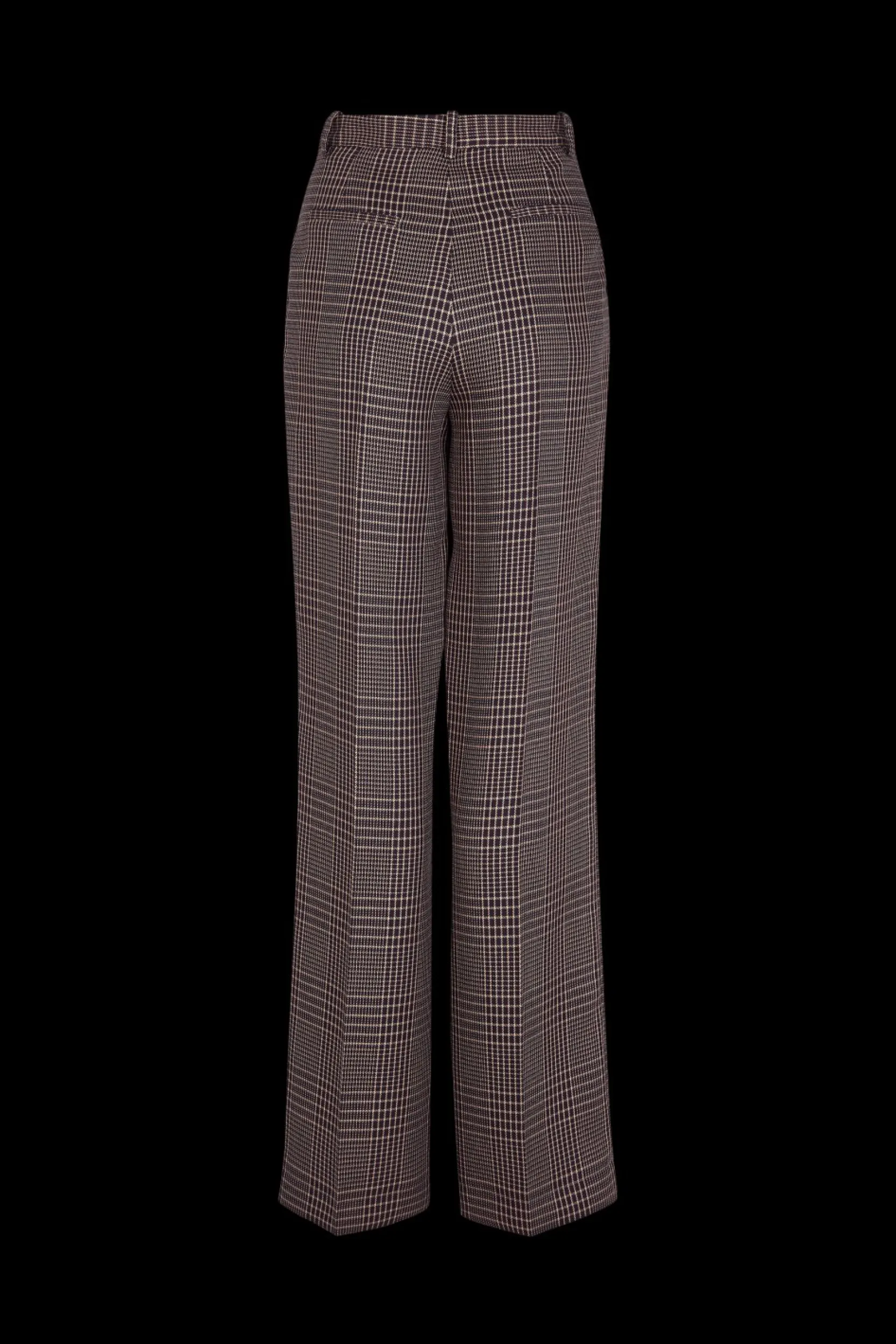 Outlet Prince Of Wales Check Pleated Trousers Women Trousers And Denim