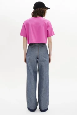 Outlet Short-Sleeved Cropped Crew Neck T-Shirt Women T-Shirts