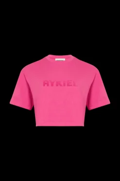 Outlet Short-Sleeved Cropped Crew Neck T-Shirt Women T-Shirts