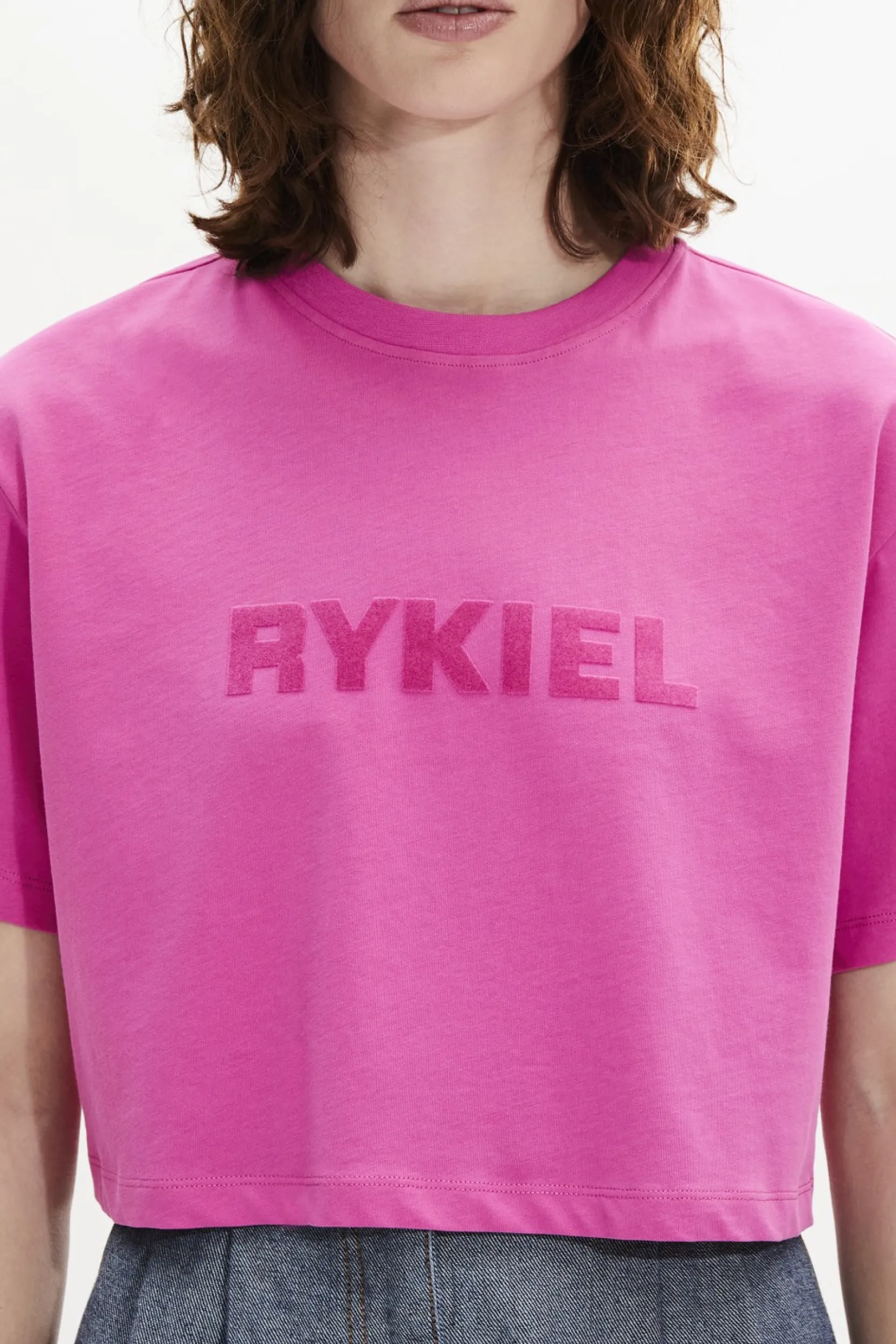 Outlet Short-Sleeved Cropped Crew Neck T-Shirt Women T-Shirts