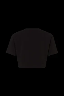 Discount Short-Sleeved Cropped Crew Neck T-Shirt Women T-Shirts
