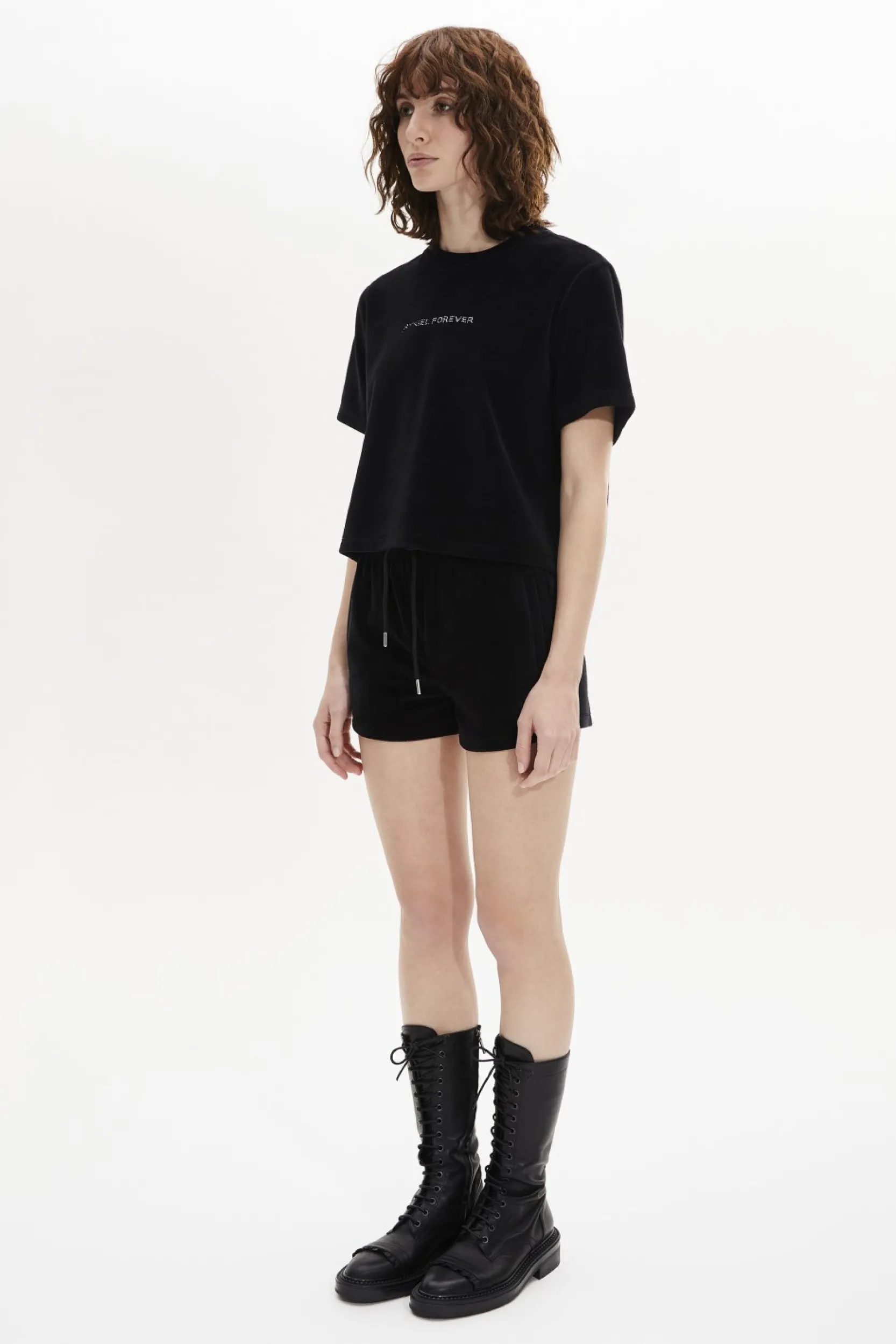 Outlet Short-Sleeved Velvet T-Shirt Women T-Shirts