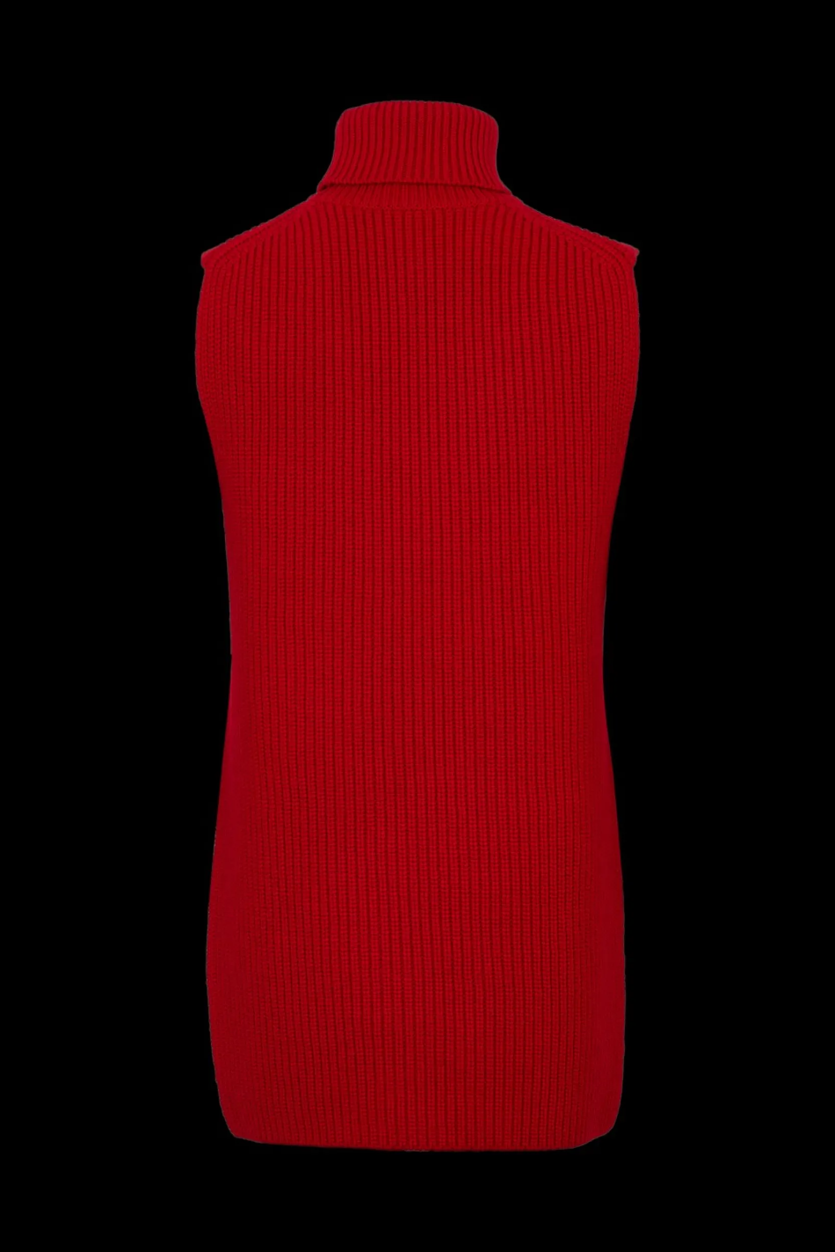 Hot Sleeveless Turtleneck Jumper With Side Slits Women Sweaters