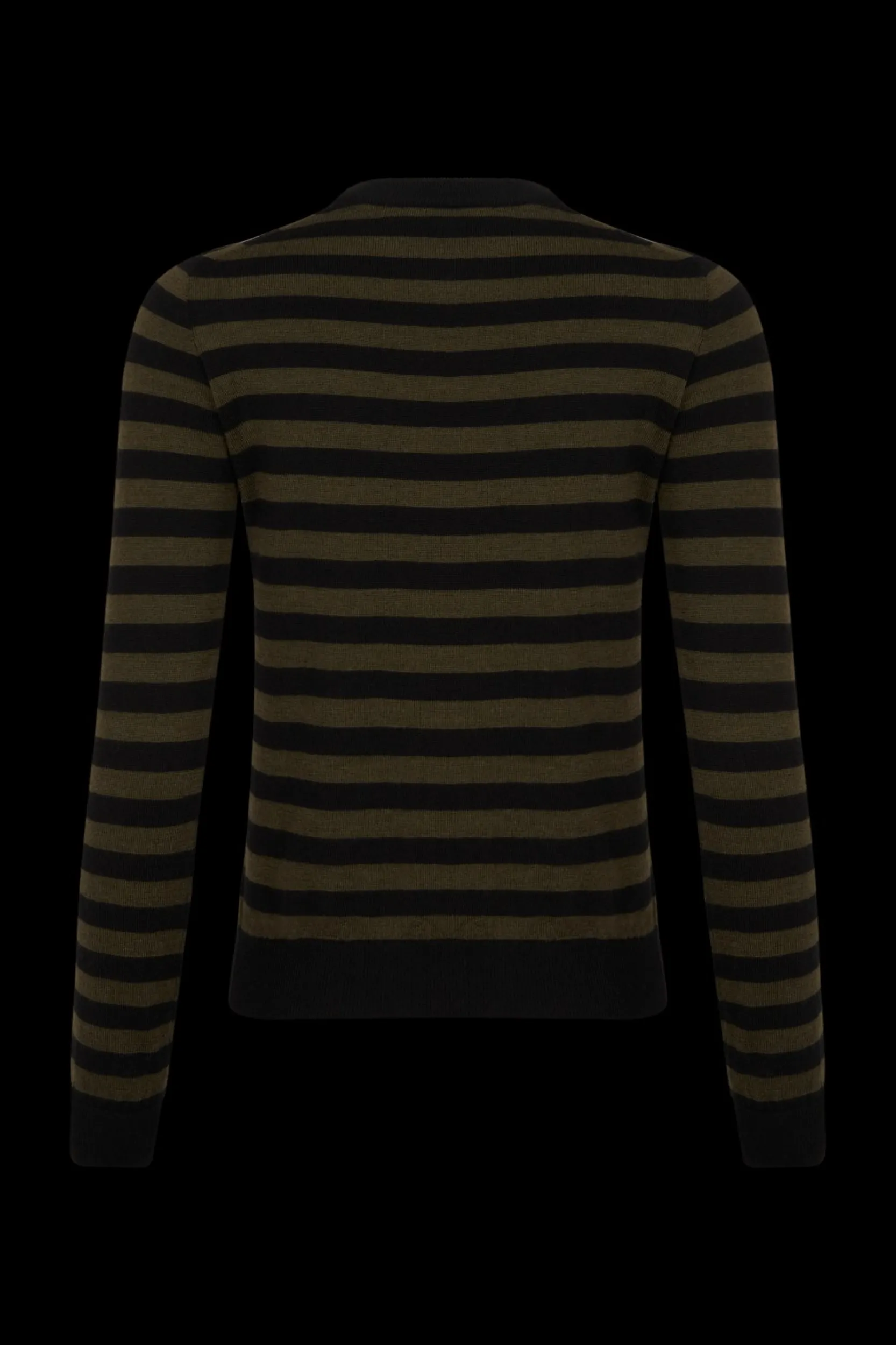 Online Striped Long-Sleeved Crew Neck Sweater Women Sweaters