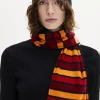 Outlet Wool And Cashmere Striped Scarf Women Accessories