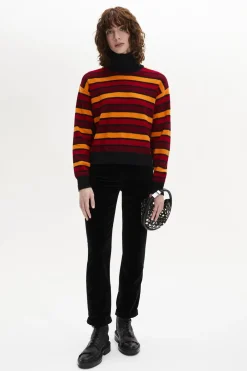 Online Wool And Cashmere Striped Jumper Women Sweaters