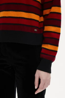 Online Wool And Cashmere Striped Jumper Women Sweaters