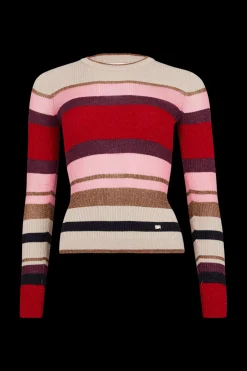 Sale Wool And Lurex Striped Jumper Women Sweaters